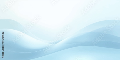 A flowing abstract blue wave background features smooth curves and light motion patterns to create a soft vector illustration with an artistic water energy design
