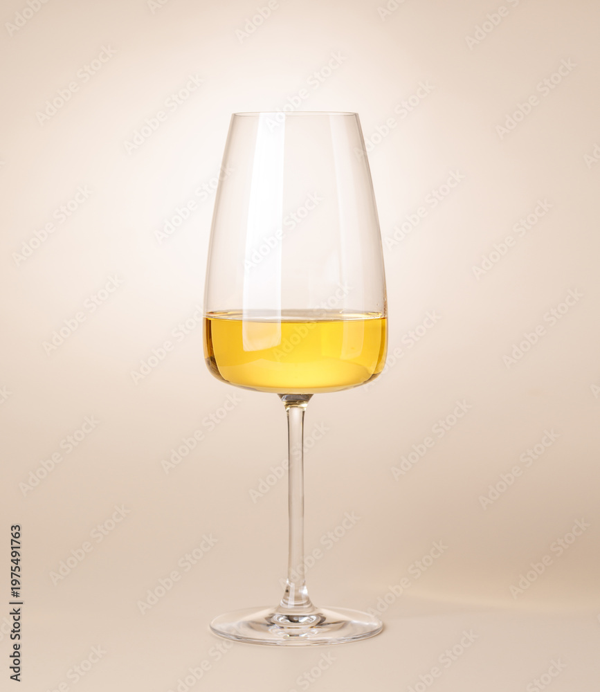 Fototapeta premium White wine glass