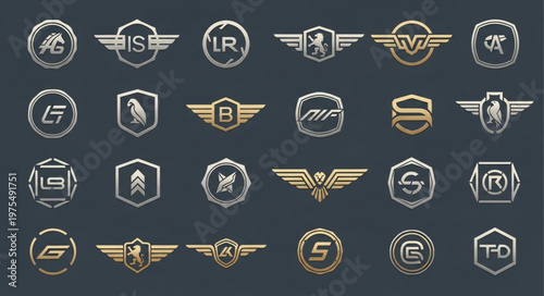 Collection of Distinctive Emblem Designs for Various Applications.