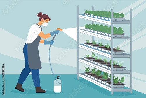 Cleaning Vertical Farm Equipment Ill