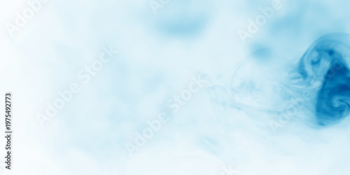 Light blur background with cyan, blue fog floating in the air.