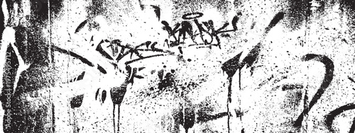 Abstract black and white grunge graffiti texture with dripping paint and splatter overlay background abstract distressed graffiti splatter weathered scratched artistic wallpaper backdrop
