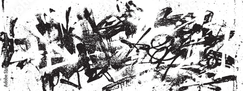 Abstract black and white grunge texture with overlapping distressed brushstrokes and grungy ink splashes graphic design texture background rough surface dirty abstract distressed
