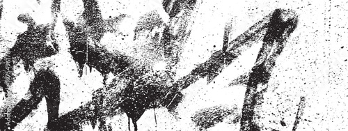 Black grunge texture overlay with distressed brush strokes and dripping ink splatter design element street art dirty wall distressed background abstract scratchy creative wallpaper concrete