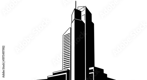 Modern Skyscraper Building Architecture Design.
