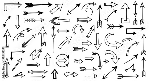 Collection of various arrow symbols.