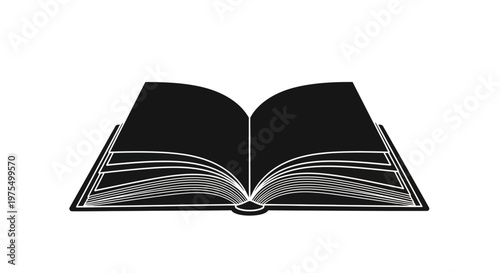 Open Book with Blank Pages Inside.