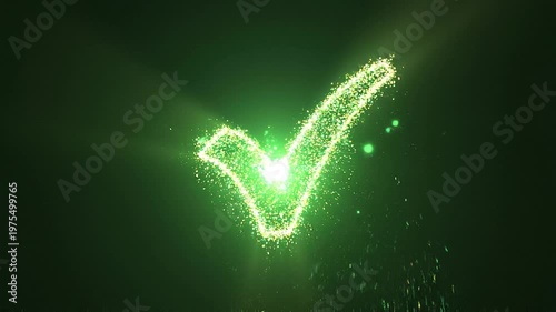 Digital Payment Success Animation with Glowing Checkmark Confirmation