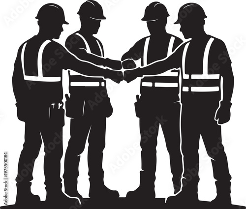 Labour Day Silhouette Collection, Worker Vector Art, Hardworking Professional Black Graphics, May Day Logo Design Elements