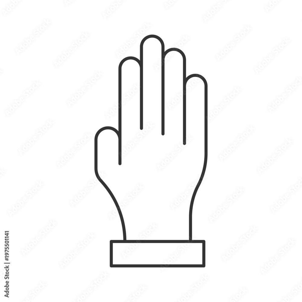 Obraz premium outline of open hand