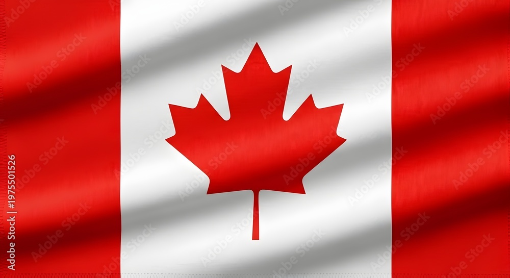 Obraz premium The national flag of canada featuring a prominent red maple leaf emblem