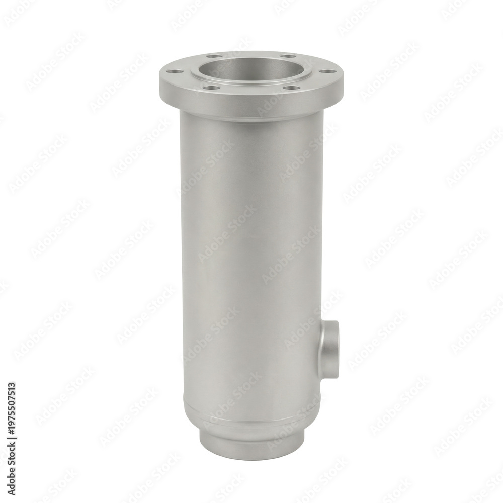 Obraz premium Carbon Capture Equipment Metal Industrial Vessel with Flanged Top Connection