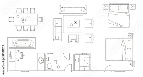 Detailed floor plan showcasing room layouts and furniture placement.