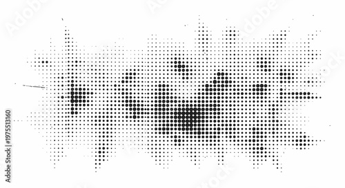 Black and white halftone dots pattern.