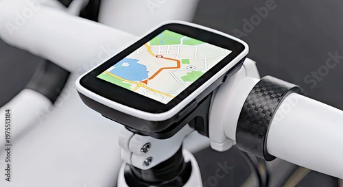 Cycling Navigation Device on Bike Handlebar – Route Planning for Outdoor Adventures and Marketing Campaigns