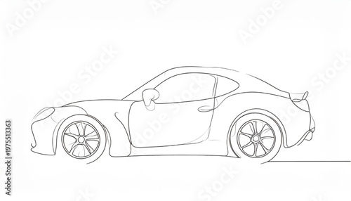Line drawing of sports car.