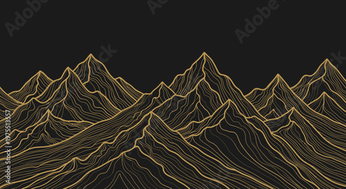 Mountain Peaks Landscape Nature Scene.