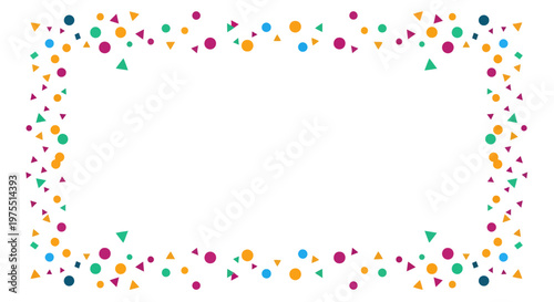 Colorful Polka Dots Border Frame.