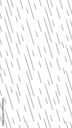 Obraz na płótnie Rainfall black and white vertical repeating pattern