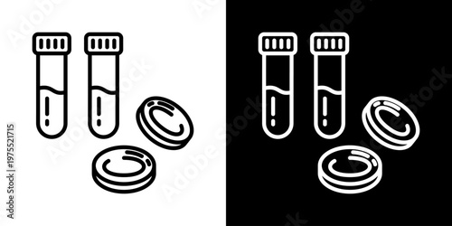 Health Metrics Icon In Black And White Style