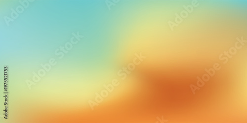 Smooth vivid color abstract background. Orange, blue, and cream gradient mash,