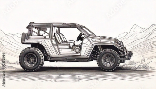 Off Road Vehicle Jeep Safari.