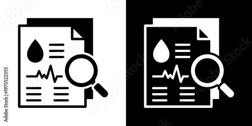 Oxygen Saturation Icon In Black And White Style