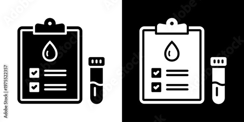 Health Check Icon In Black And White Style
