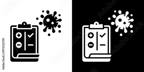 Early Warning Signs Icon In Black And White Style