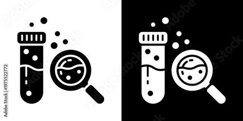 Digital Health Tracking Icon In Black And White Style