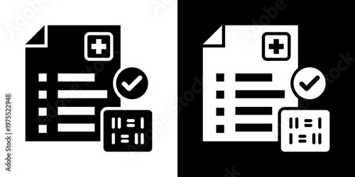 Personalized Vital Monitoring Icon In Black And White Style