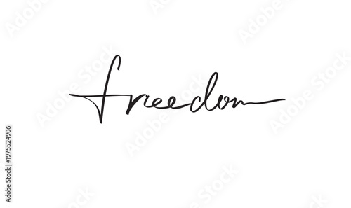 freedom text font calligraphy hand written lettering script blak color object icon freedom happy success travel summer time vacation freedom june juneteenth freedom day africa america peace fight