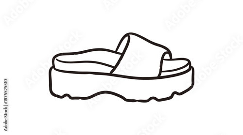 Outline of Platform Sole Sandal