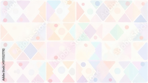 Wallpaper Mural Abstract Geometric Pattern with Pastel Colors and Subtle Textures. Torontodigital.ca