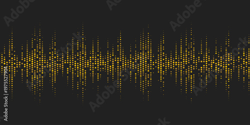 Gold confetti and glitter dots on black background. Sparkling golden particles. Festive border with shimmering dust effect for luxury celebration design. Vector halftone illustration