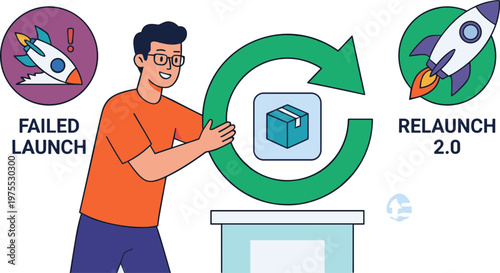 Man Relaunches Cube on Podium with Arrows in Technology Scene