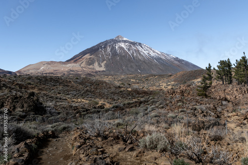 Konstfotografi View of mount teide in tenerife