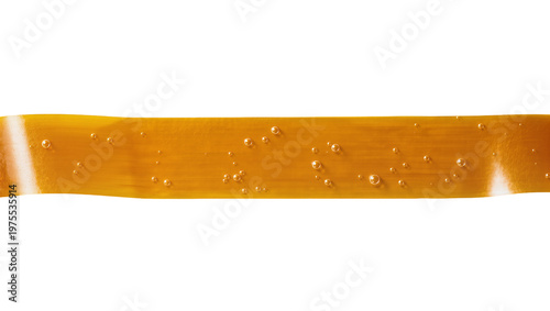 Photos Amber resinous sticky tape with air bubbles, isolated on transparent background