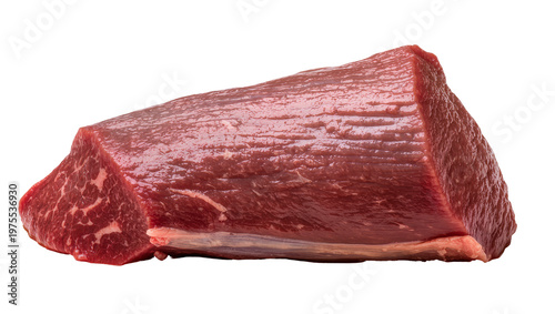 Tableau sur toile Raw marbled beef steak cut, isolated on transparent background