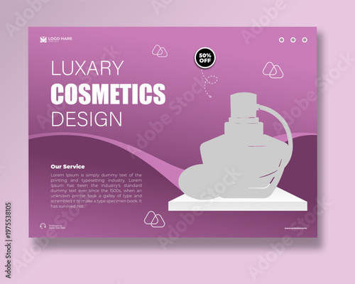 Luxary Cosmetics Banner Design Template