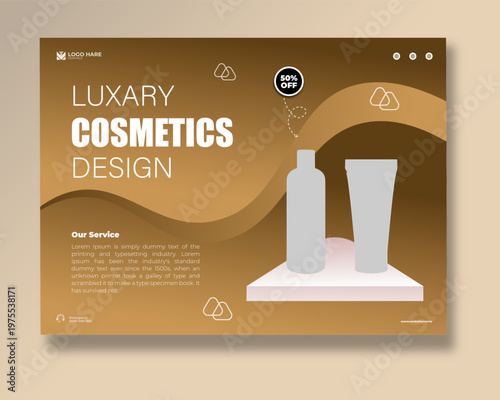 Luxary Cosmetics Banner Design Template