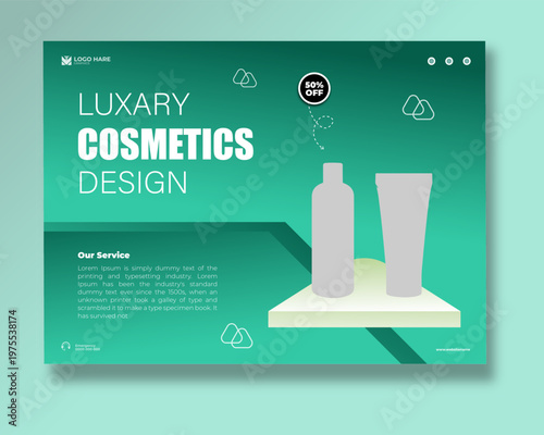 Luxary Cosmetics Banner Design Template