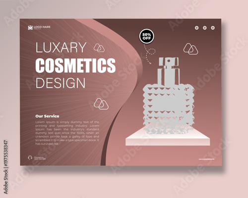 Luxary Cosmetics Banner Design Template