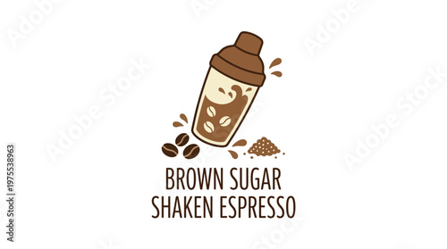 Brown Sugar Shaken Espresso Drink Logo