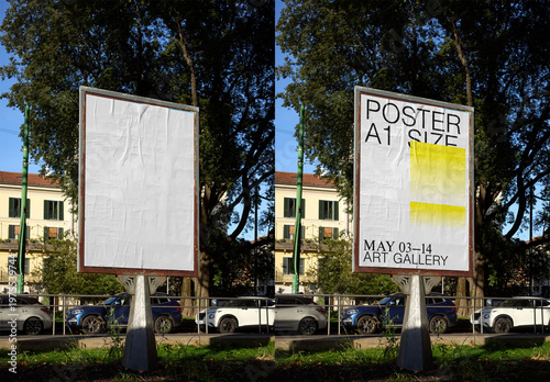 Mockup Of Customizable A1 Poster In City