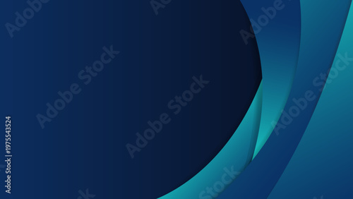 Sophisticated navy and teal layered paper cut style background with elegant sweeping curves