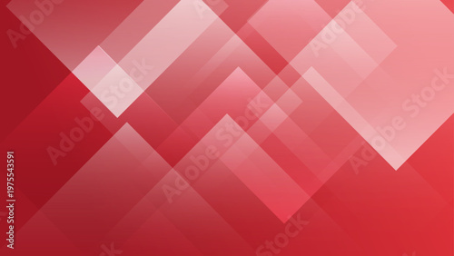 Professional red gradient background featuring overlapping geometric rhombus and square shapes