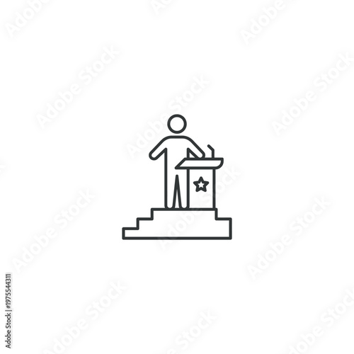 Person speaking at a podium.