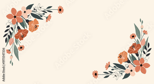 A delicate floral illustration evokes a sense of calm and natural beauty. Perfect for backgrounds, branding, or website design, bringing a soft and or
