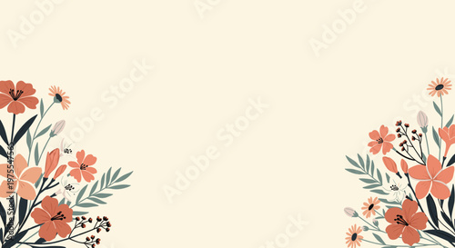 A calming, minimalist botanical illustration of daisies. Ideal for backgrounds, prints, wellness branding, or adding a natural, fresh touch to designs